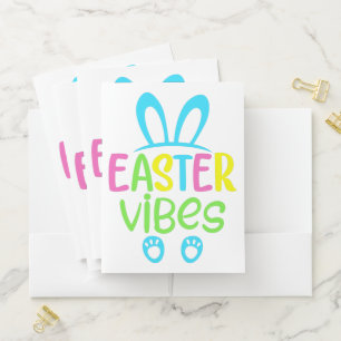 Easter Vibes Pastel Pocket Folder