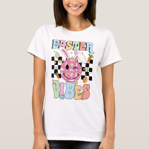 Easter Vibes Smiles Happy  Bunny Happy Easter Boys T_Shirt