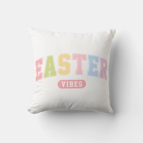 Easter Vibes Throw Pillow