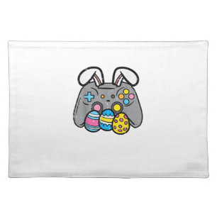 Easter Video Game Bunny Eggs Gaming Gamer Boys Men Cloth Placemat