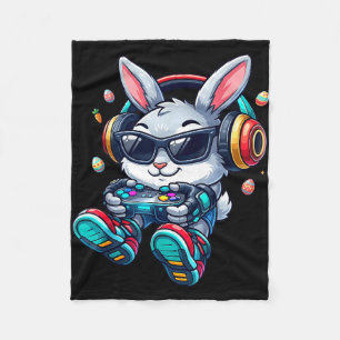 Easter video game bunny eggs hunt game boys men fleece blanket