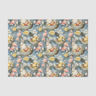Easter Vintage Bunny Spring Pattern Tissue Paper