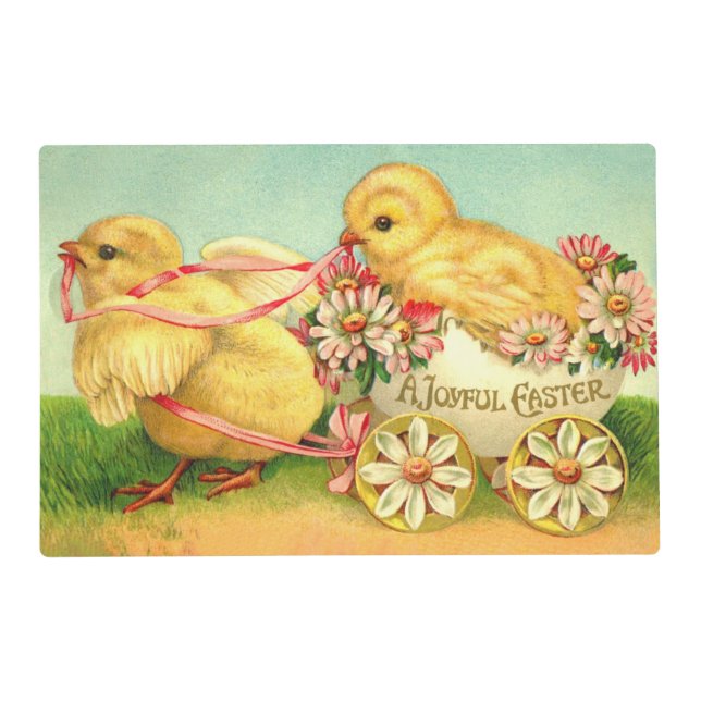 Easter Vintage classic chicks chic Holiday   Placemat (Front)