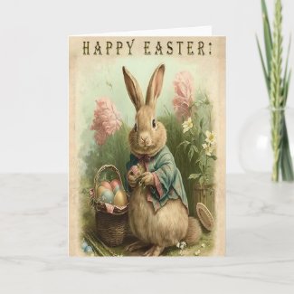 Easter Vintage Happy Easter Bunny 
