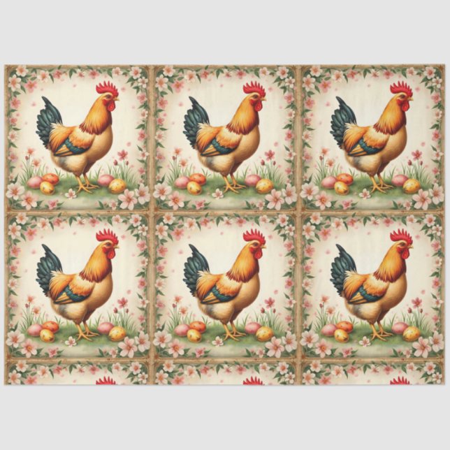 Easter Vintage Holiday Trendy Easter Collection Tissue Paper (Front)