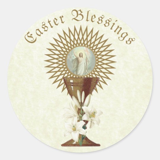 Easter Vintage Resurrection Pascha Religious Classic Round Sticker
