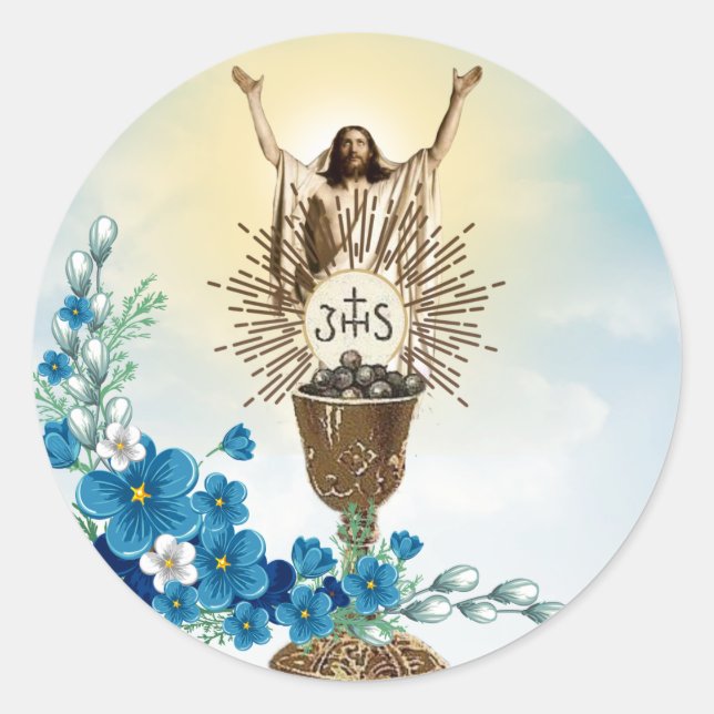 Easter Vintage Resurrection Pascha Religious Classic Round Sticker (Front)