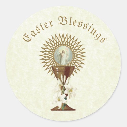 Easter Vintage Resurrection Pascha Religious Classic Round Sticker