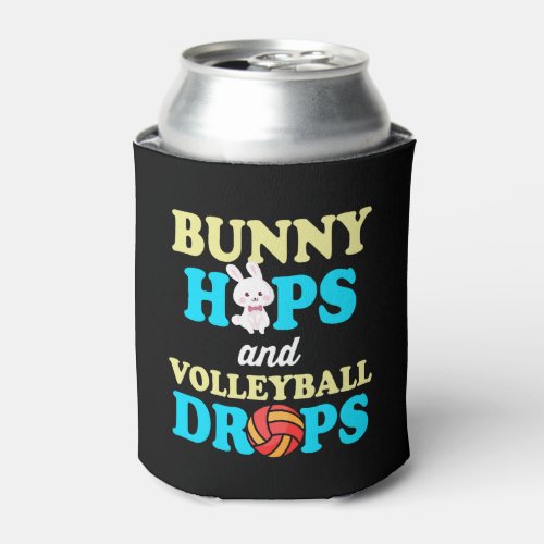 Easter Volleyball Bunny Holiday Rabbit Sport       Can Cooler