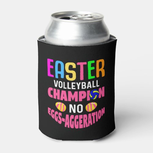 Easter Volleyball Bunny Holiday Rabbit Sport   Can Cooler
