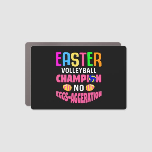 Easter Volleyball Bunny Holiday Rabbit Sport   Car Magnet