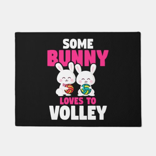 Easter Volleyball Bunny Holiday Rabbit Sport       Doormat
