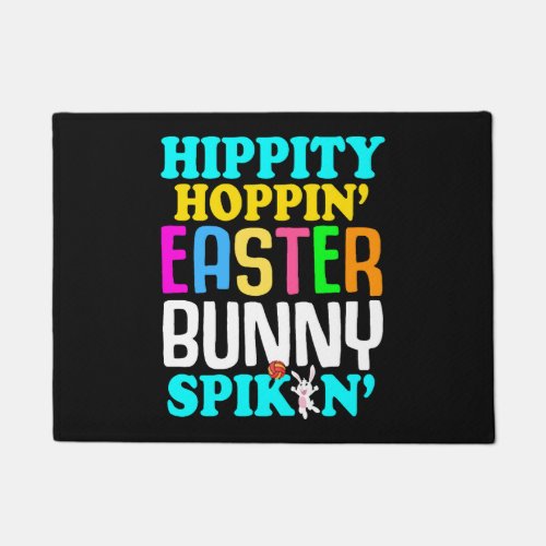 Easter Volleyball Bunny Holiday Rabbit Sport Doormat