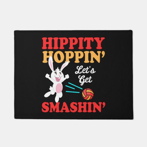 Easter Volleyball Bunny Holiday Rabbit Sport  Doormat