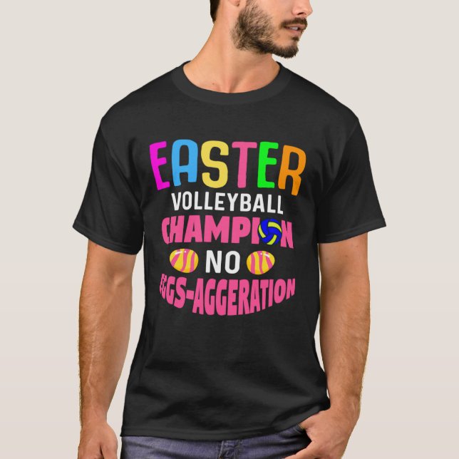Easter Volleyball Bunny Rabbit Beachvolleyball T-Shirt (Front)