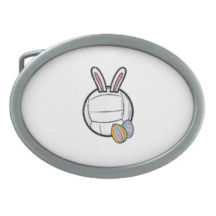 Easter Volleyball Bunny Sports Player Women Girls  Belt Buckle