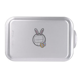 Easter Volleyball Bunny Sports Player Women Girls  Cake Pan