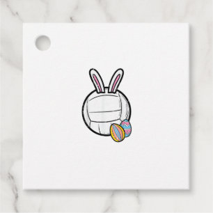 Easter Volleyball Bunny Sports Player Women Girls  Favor Tags