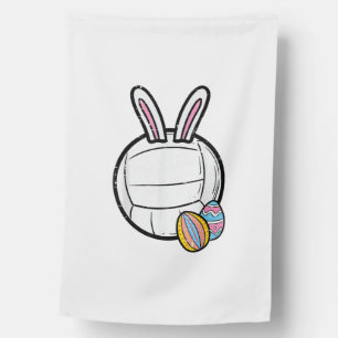 Easter Volleyball Bunny Sports Player Women Girls  House Flag