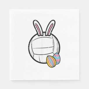 Easter Volleyball Bunny Sports Player Women Girls  Napkins