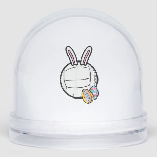 Easter Volleyball Bunny Sports Player Women Girls  Snow Globe