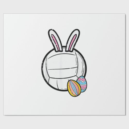 Easter Volleyball Bunny Sports Player Women Girls  Wrapping Paper