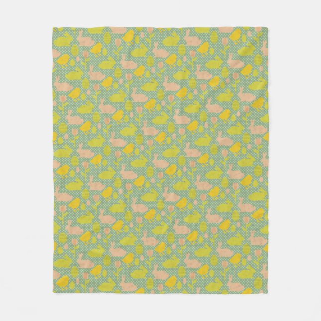 Easter Wallpaper Fleece Blanket (Front)