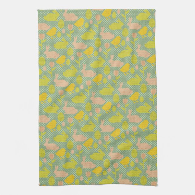 Easter Wallpaper Kitchen Towel (Vertical)