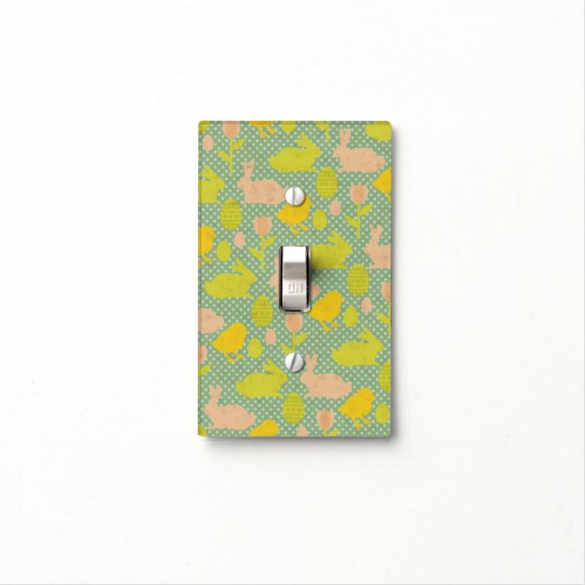 Easter Wallpaper Light Switch Cover (In Situ)