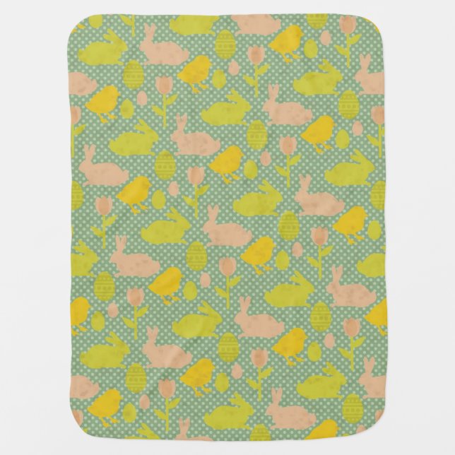 Easter Wallpaper Receiving Blanket (Front)