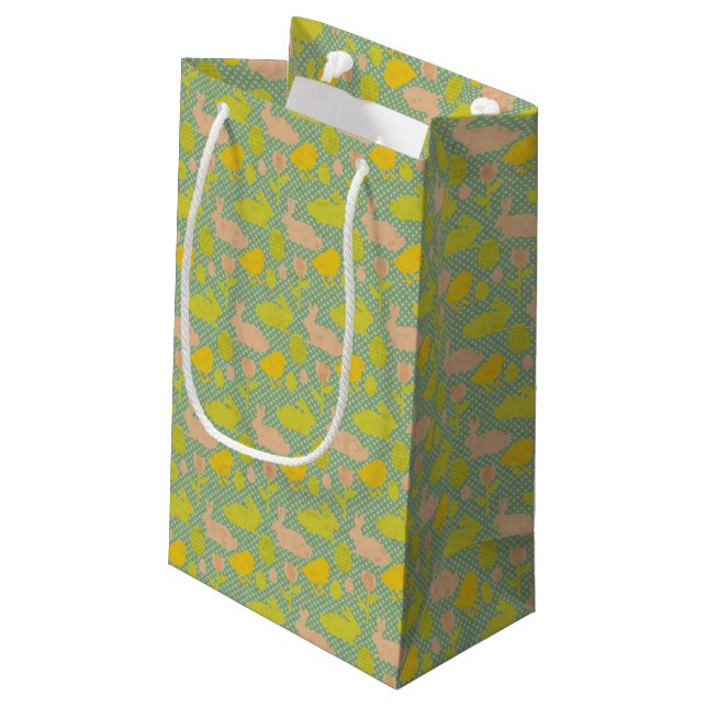 Easter Wallpaper Small Gift Bag (Back Angled)