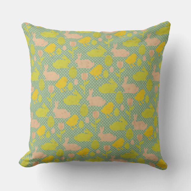 Easter Wallpaper Throw Pillow (Front)