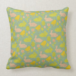 Easter Wallpaper Throw Pillow