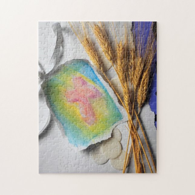 Easter Water Color Christian Cross Sketch Jigsaw Puzzle (Vertical)