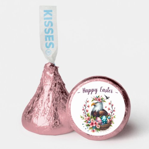Easter Watercolor Bald Eagle Eggs and Flowers _   Hersheys Kisses