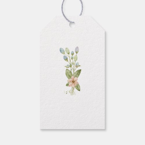 Easter Watercolor Rabbit Favor Tag Customizable