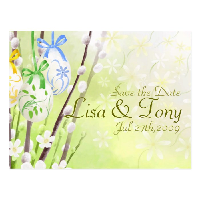 Easter Weeding   Customized Post Cards