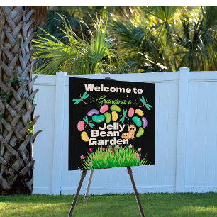 Easter Welcome Sign Jelly Bean Garden Party