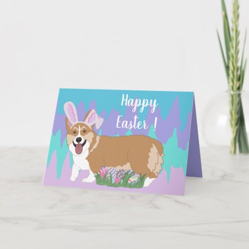 Easter Welsh Corgi Card