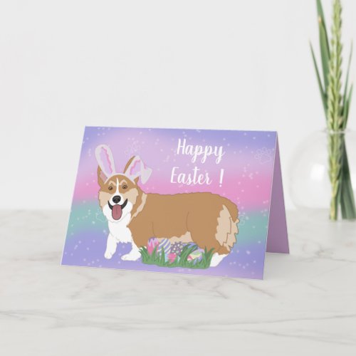 Easter Welsh Corgi Pup  Card