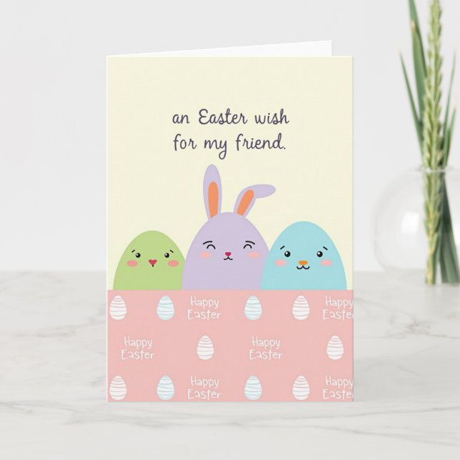 Easter Wish Friend Card (Front)