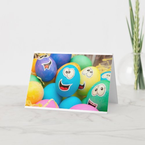 EASTER WISH FROM SILLY EASTER EGGS HOLIDAY CARD