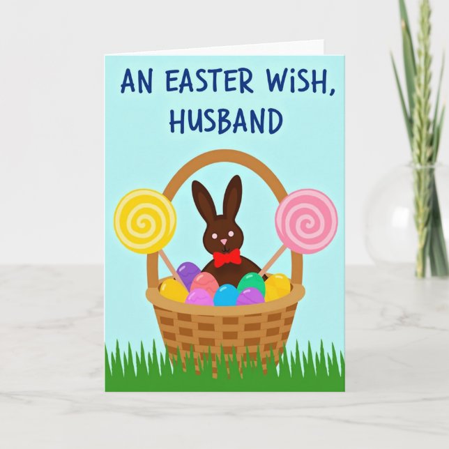 Easter Wish Husband Greeting Card (Front)