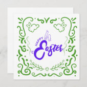 Easter wishes bunny ears (Front/Back)