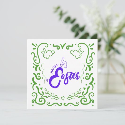 Easter wishes bunny ears (Standing Front)