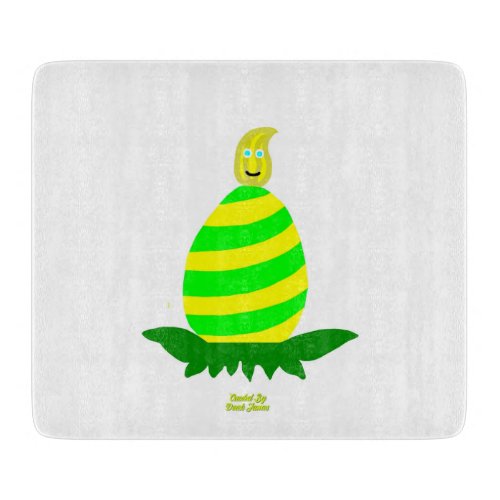 Easter Wishes Glass Cutting Board