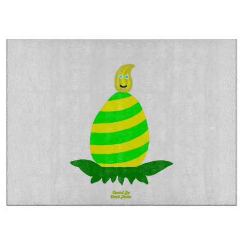 Easter Wishes Glass Cutting Board