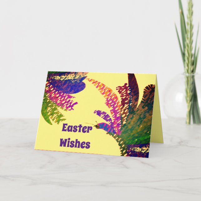 Easter Wishes  Happy Easter Card (Front)