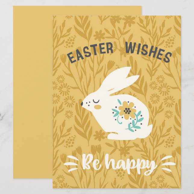 Easter Wishes Holiday Card (Front/Back)