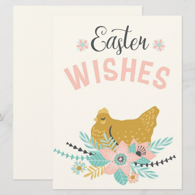 Easter Wishes  Holiday Card (Front/Back)